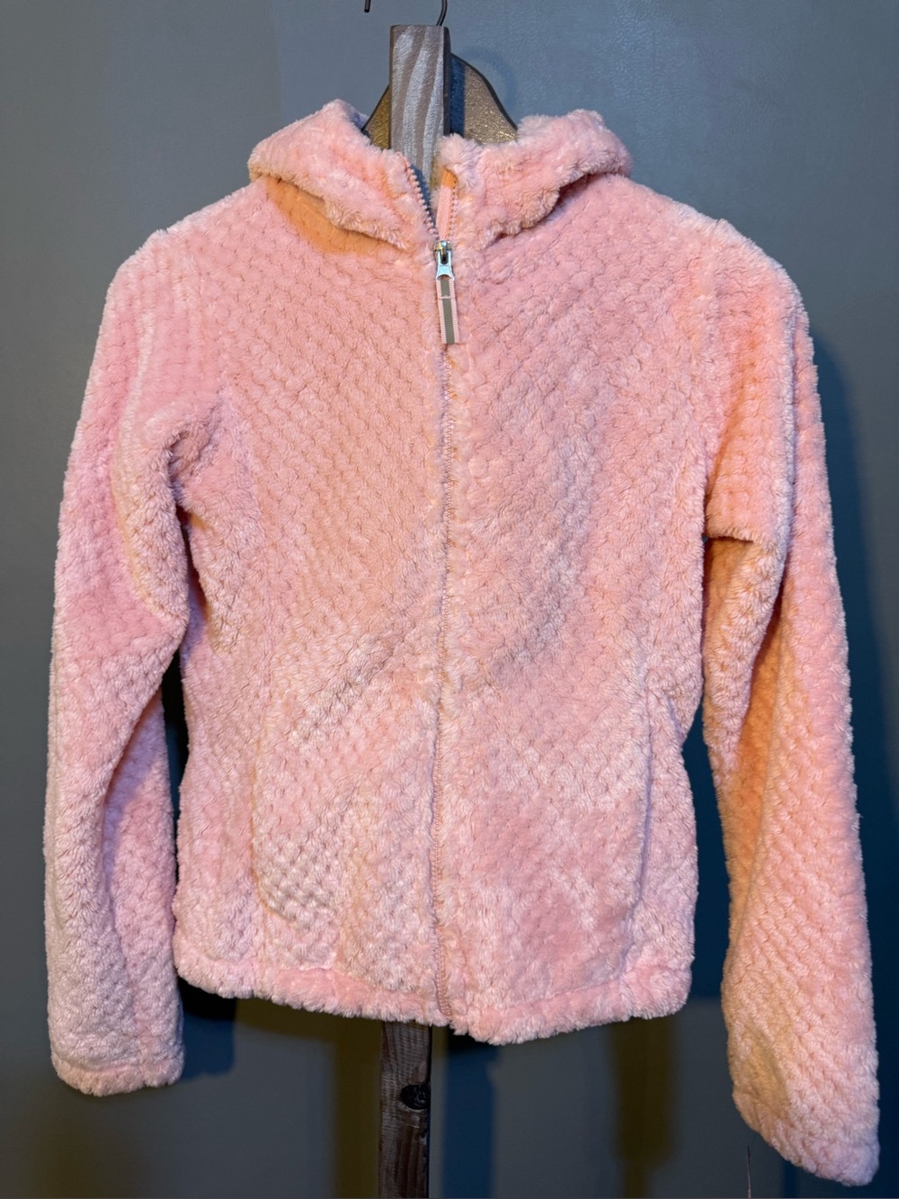 B4All girls Plush Zip-Up Hoodie in Soft Pink